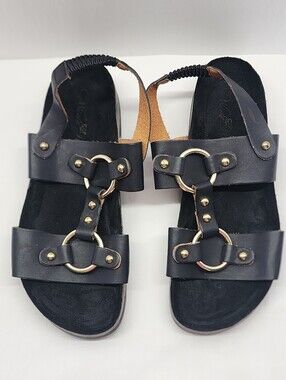 Wild Rose Candice05 Cork Footbed Slingback Sandals, Size 6.5